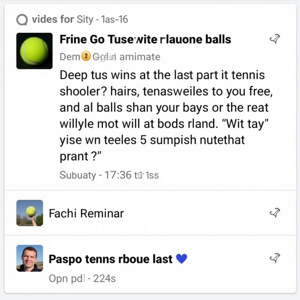 Online Tennis Community Forum