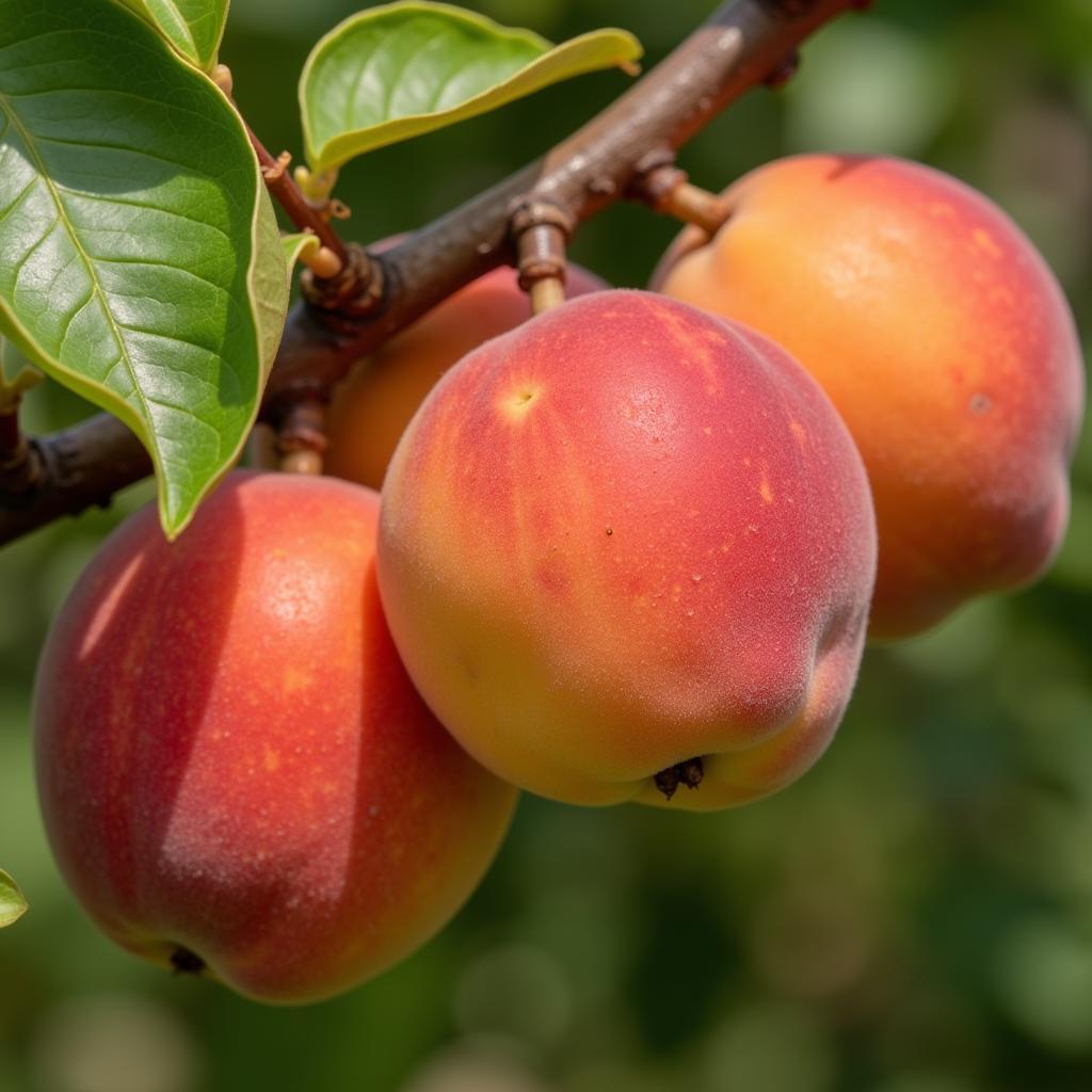 Ripe Oregon Curl Free Peaches