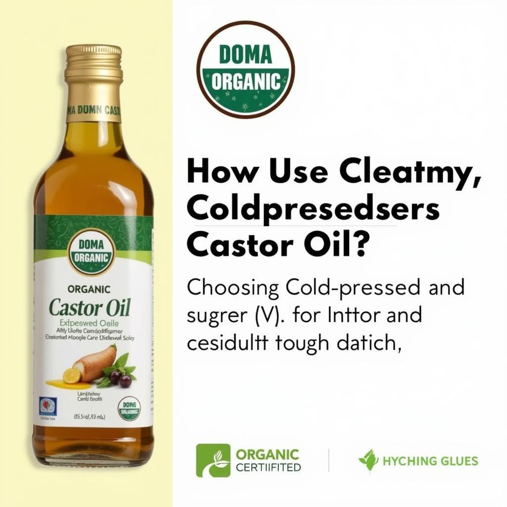 Organic Cold-Pressed Castor Oil Bottle