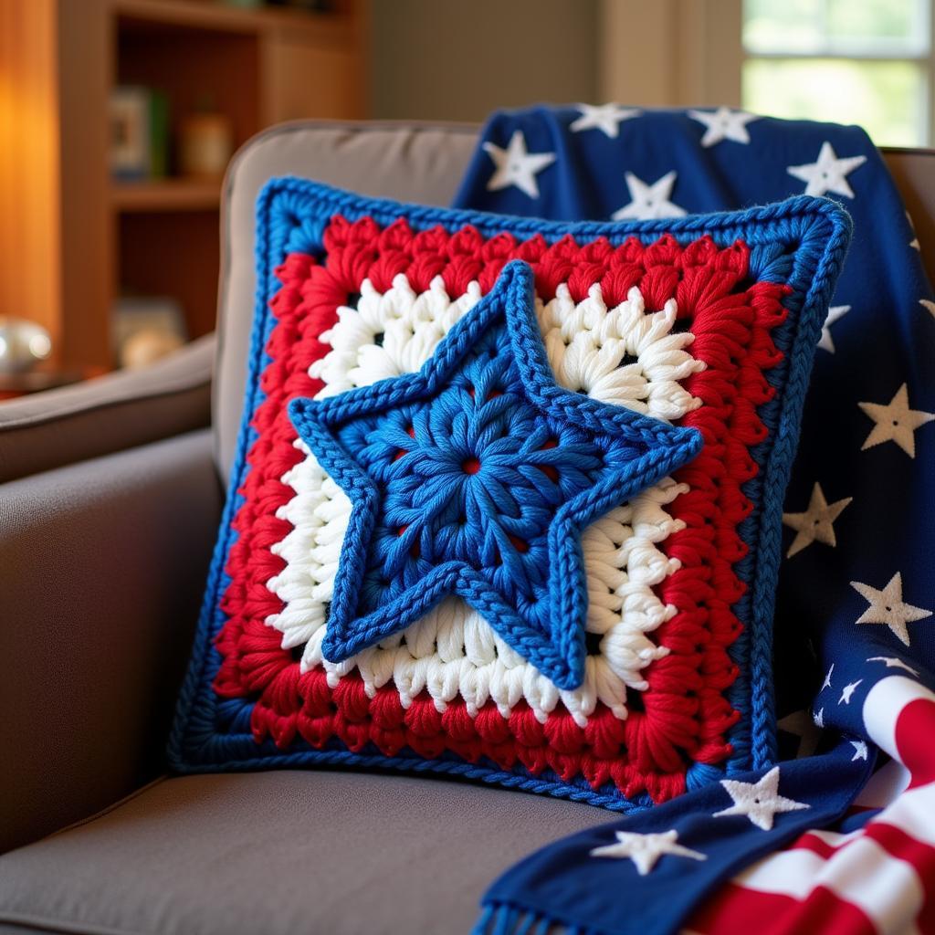 Patriotic Crochet Pillow Pattern