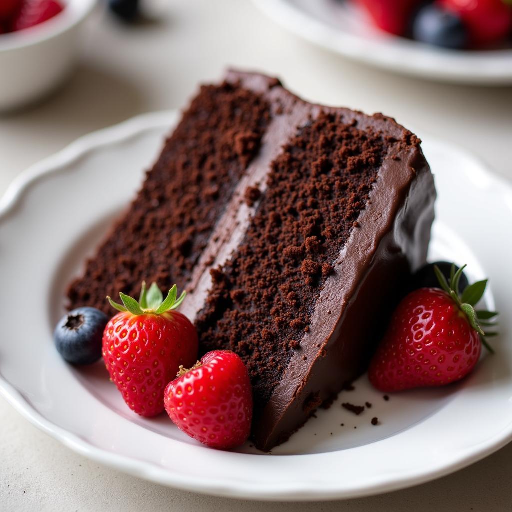 A Perfect Slice of Sugar-Free Chocolate Cake