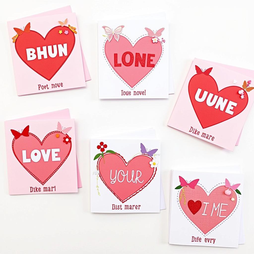 Personalized Cricut Valentine Cards Examples