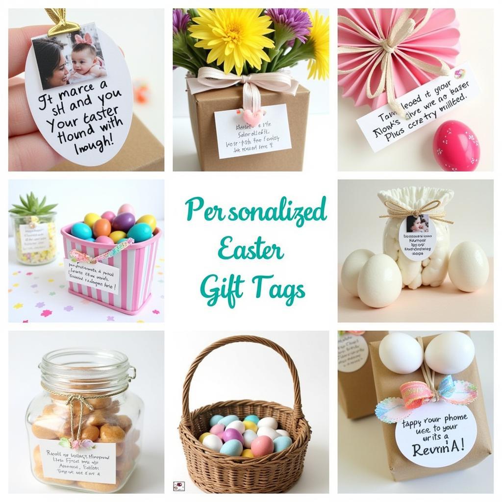 Personalized Easter Gift Tags with Handwritten Messages and Photos