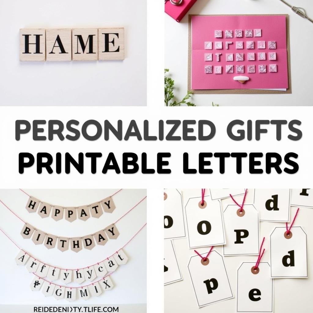 Personalized Gifts using Printable Letters