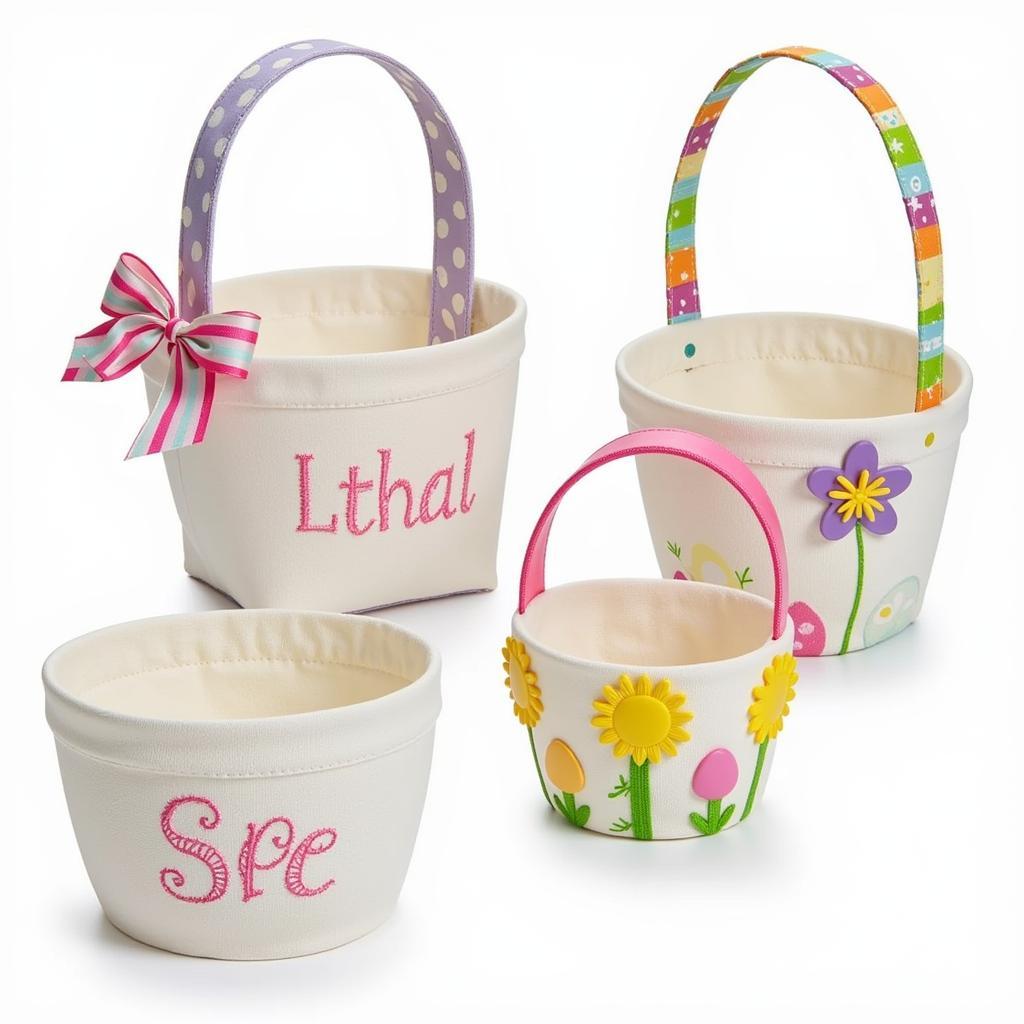 Personalized Plastic Canvas Easter Baskets