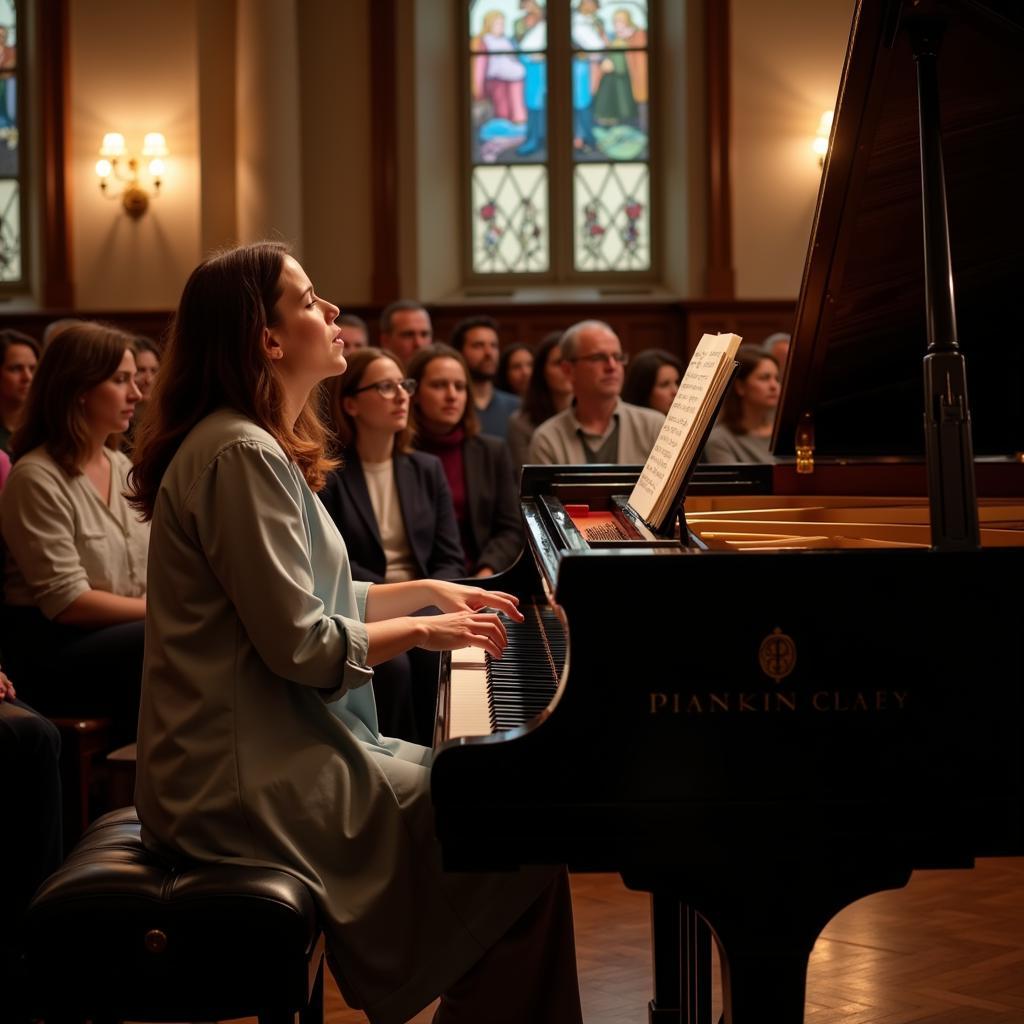 Pianist Playing Hymn Arrangement