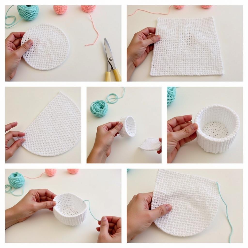 The Process of Making a Plastic Canvas Easter Basket