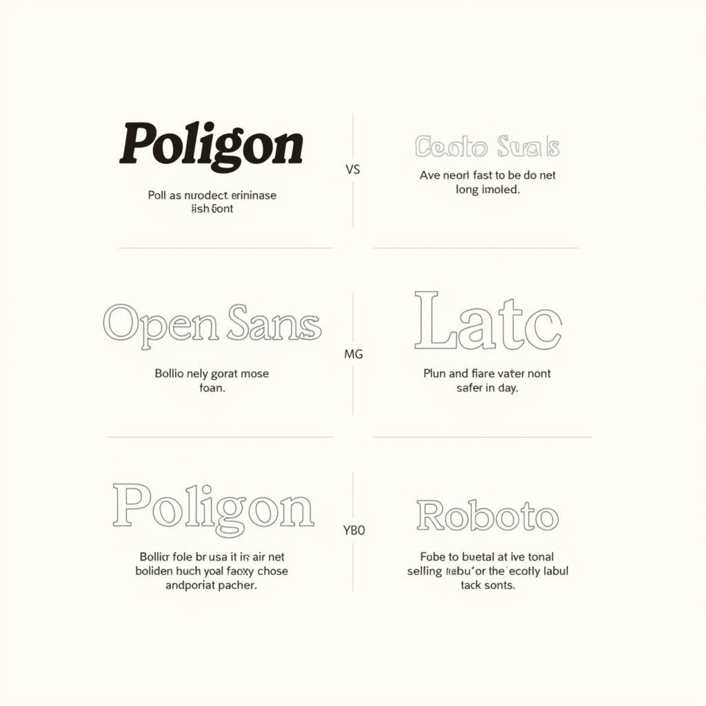 Examples of Poligon Font Paired with Other Fonts