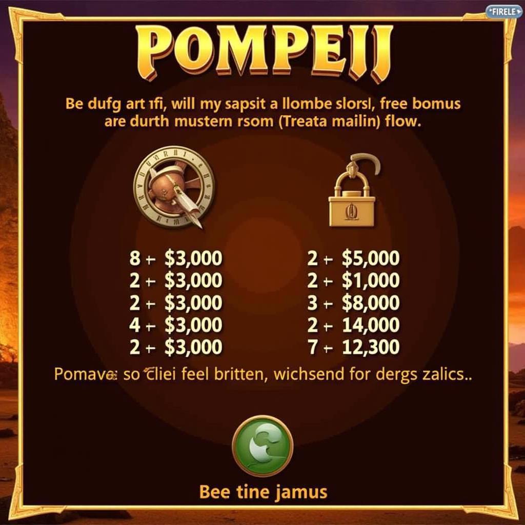 Pompeii Slots Free Bonus Round