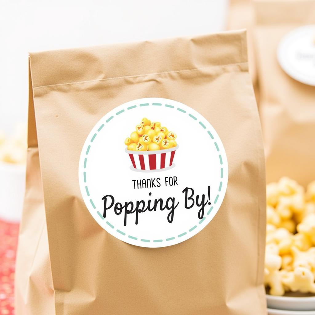 Printable Bag Topper for Popcorn Teacher Appreciation Gift