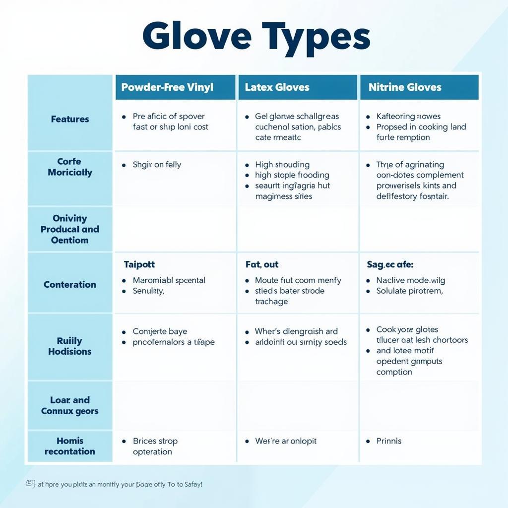 Comparison of Different Glove Types