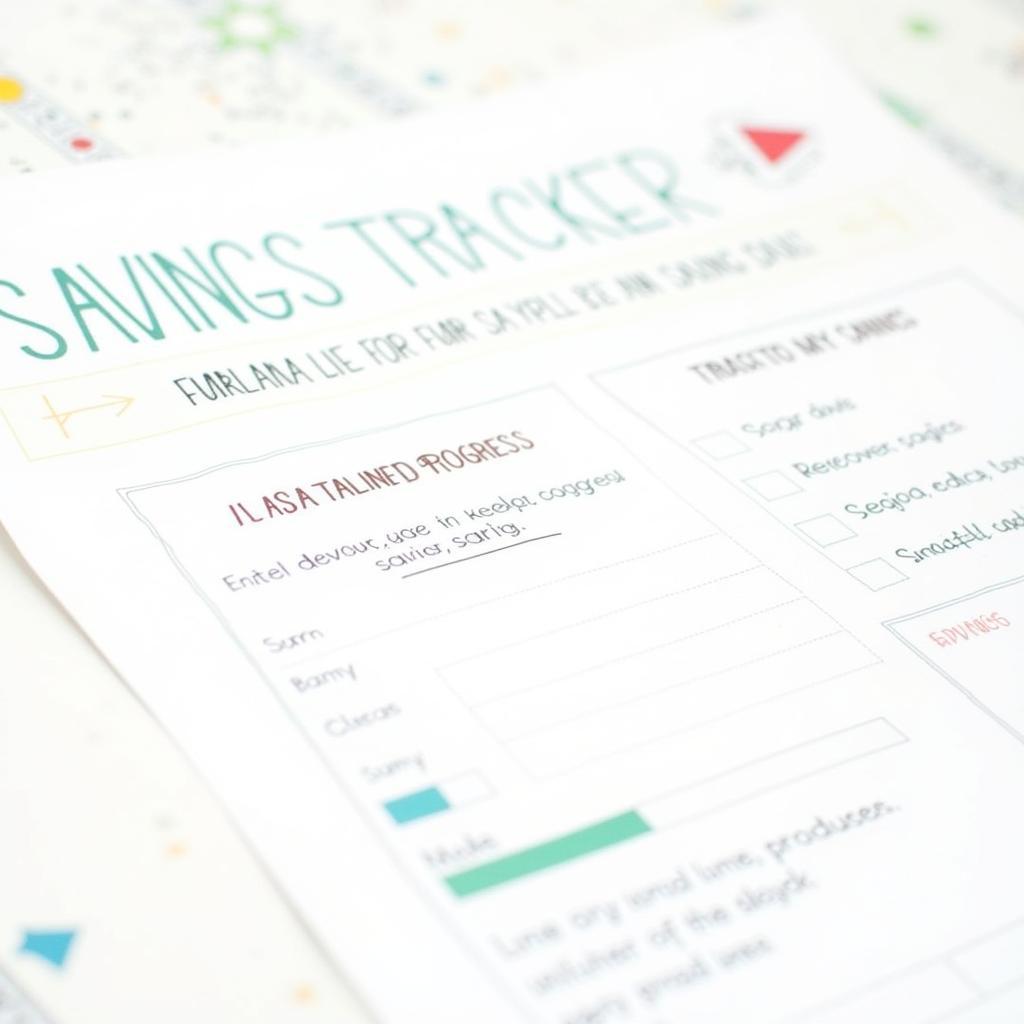 Printable Savings Tracker Template for Budget Management