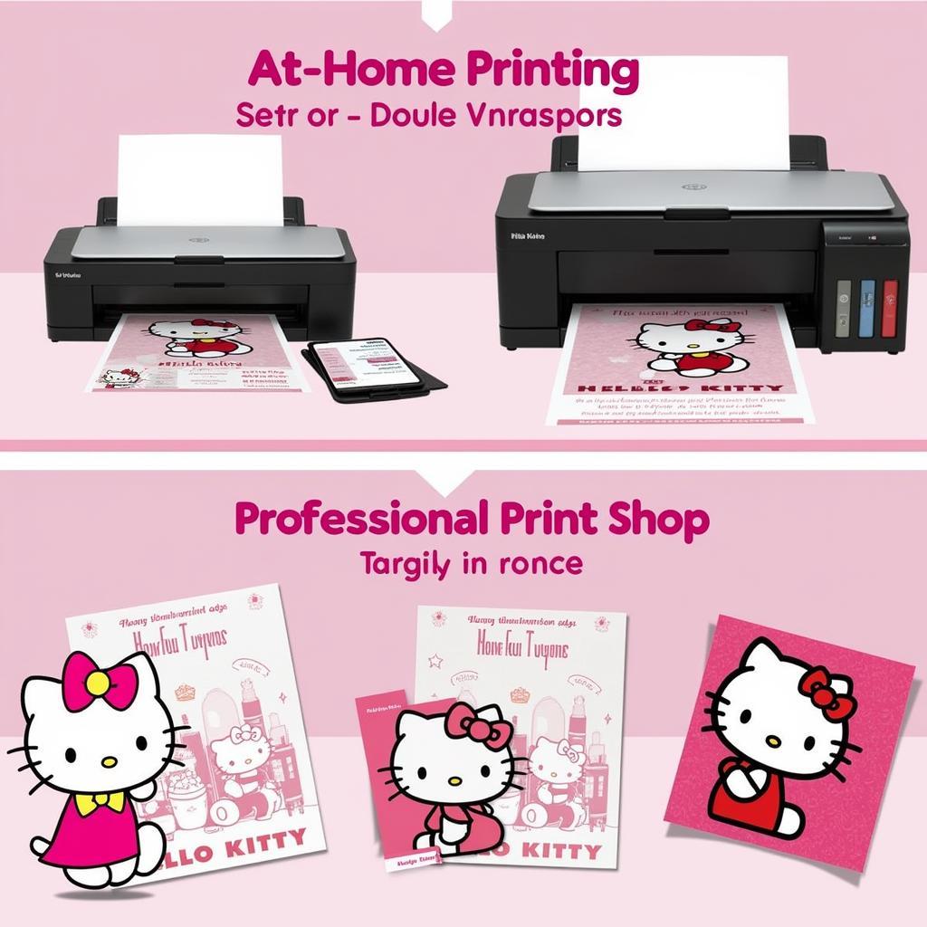 Printing Hello Kitty Invitations at Home and at a Print Shop