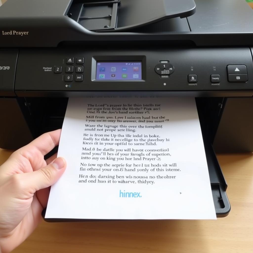 Printing The Lord's Prayer PDF