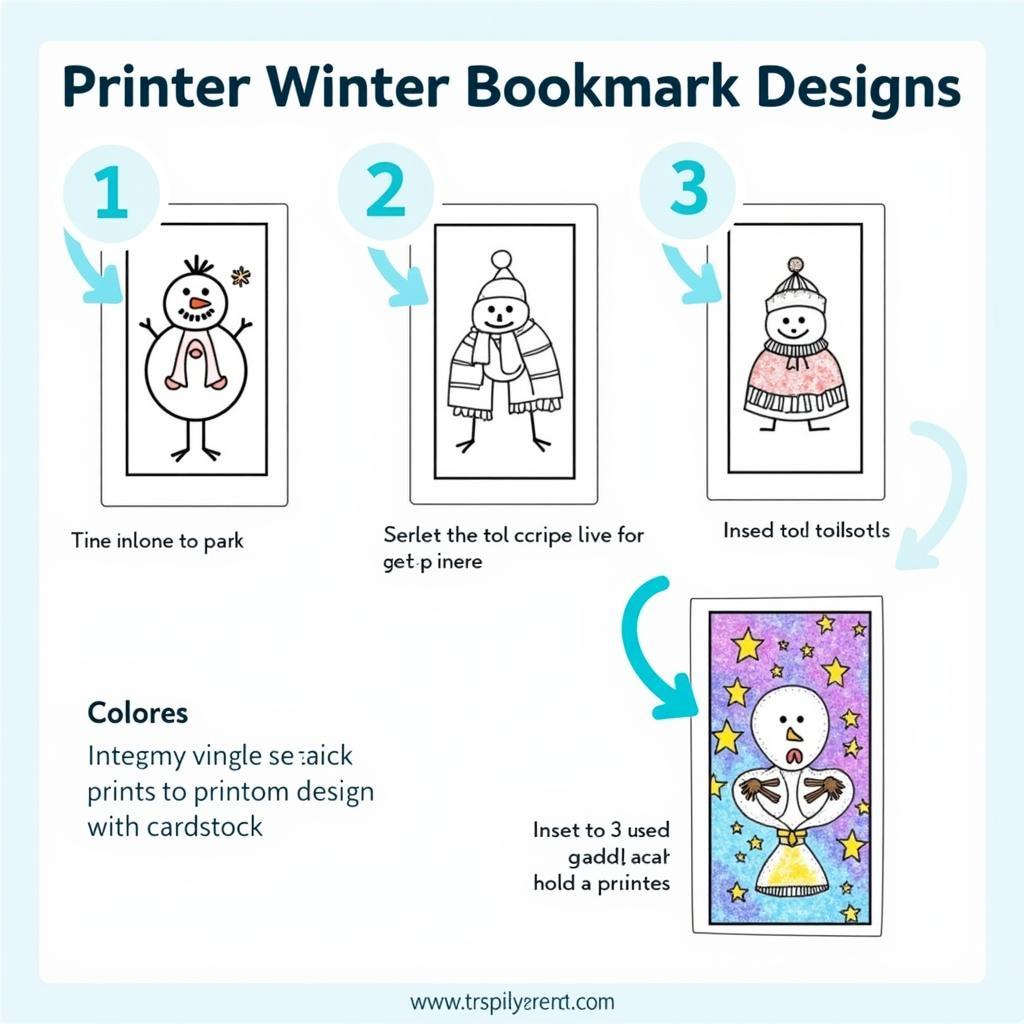 Printing Winter Bookmarks on Cardstock