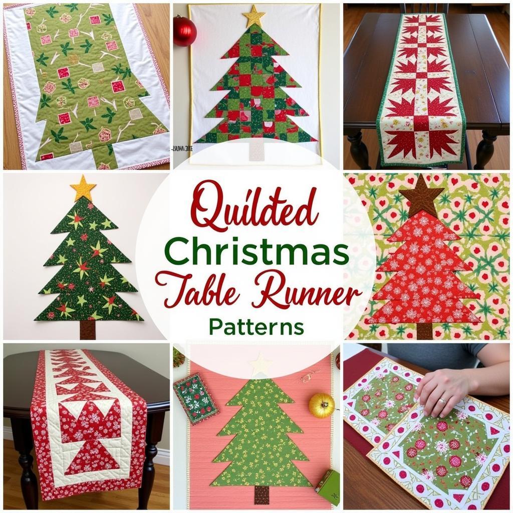 Quilted Christmas Tree Table Runner Patterns