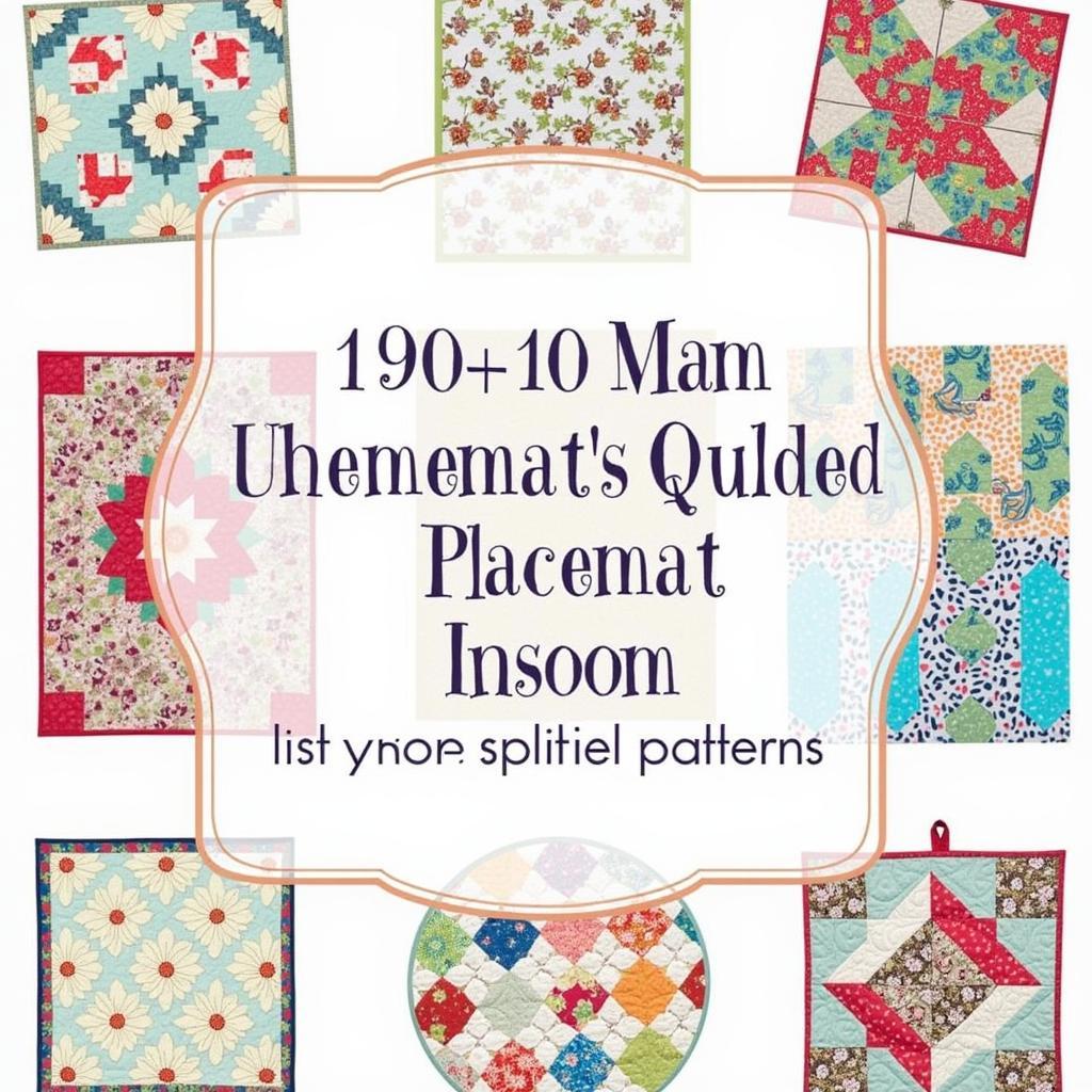 Variety of Quilted Placemat Patterns