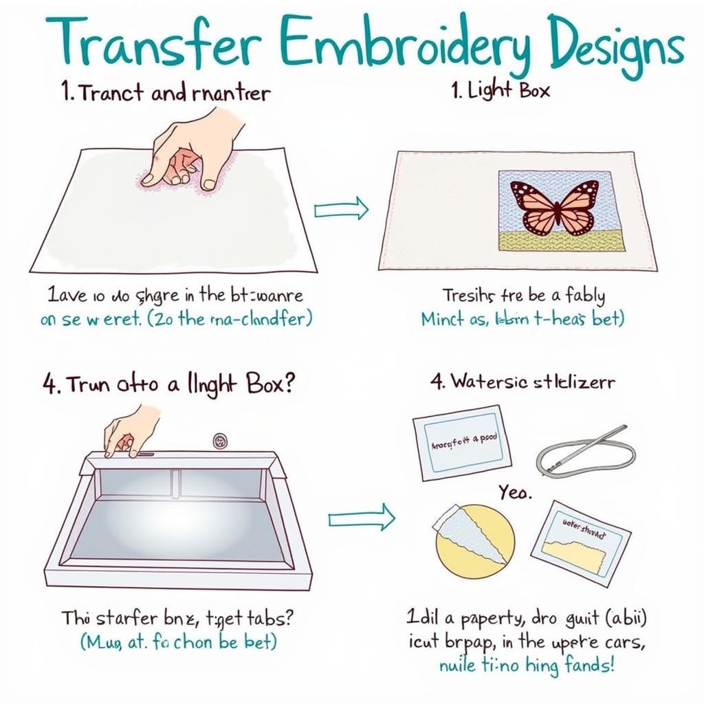 Quilting Embroidery Design Transfer Methods