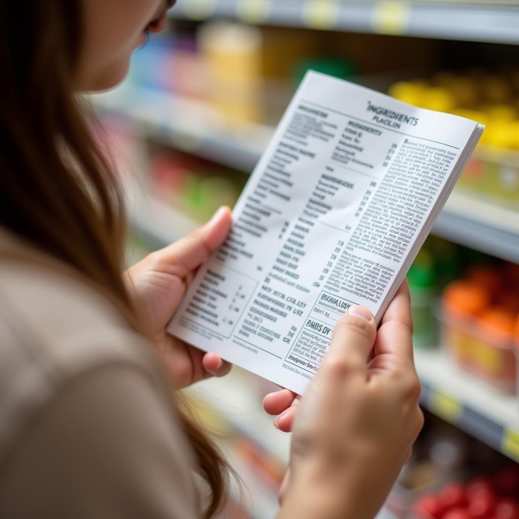 Checking Product Label for Palm Oil