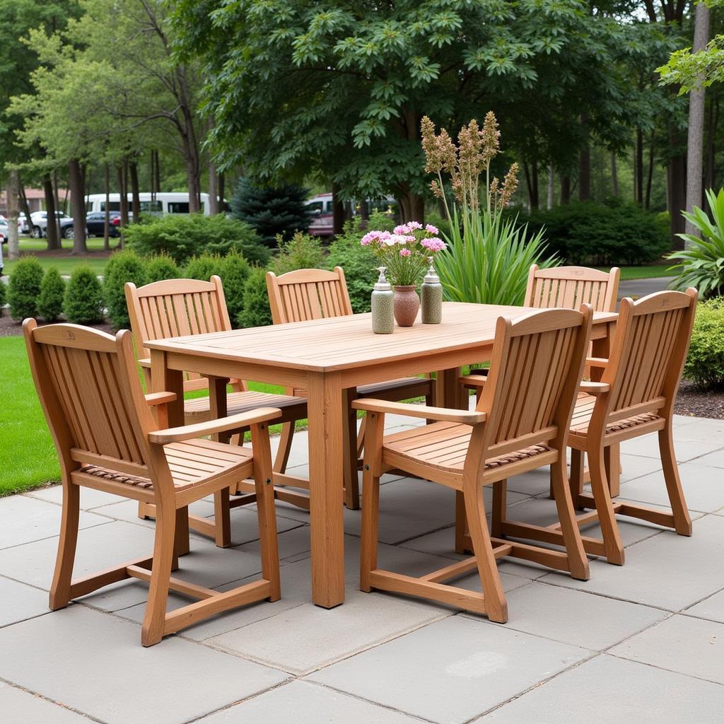 Durable Recycled Plastic Lumber Patio Dining Set