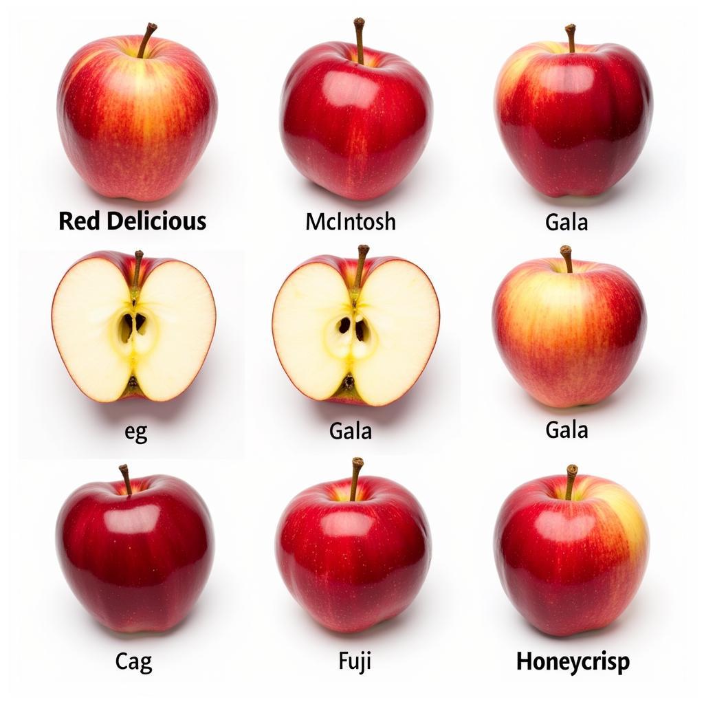 Different Varieties of Red Apples