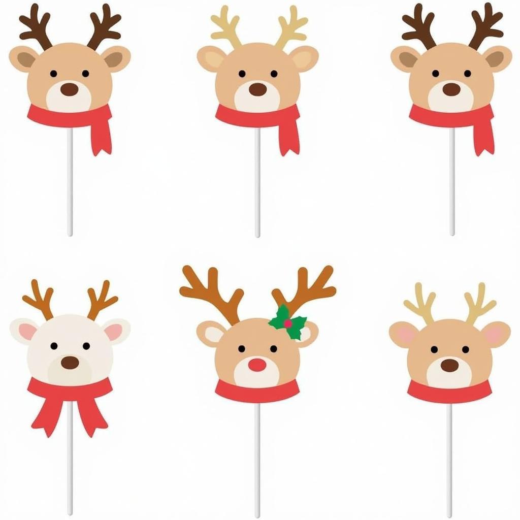 Reindeer Lollipop Holder SVG Design Variations