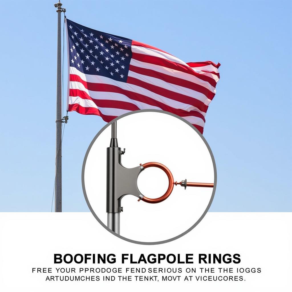 Rotating Flagpole Rings Preventing Tangles