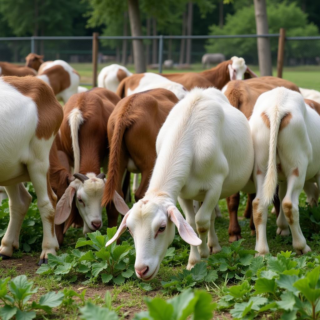Goats in a rotational grazing system