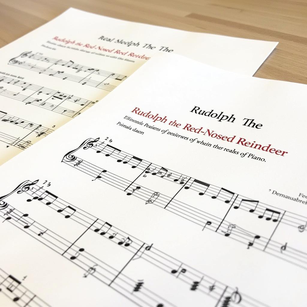 Free Piano Vocal Duet Sheet Music for Rudolph