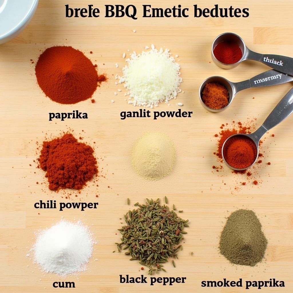 Salt Free BBQ Rub Ingredients