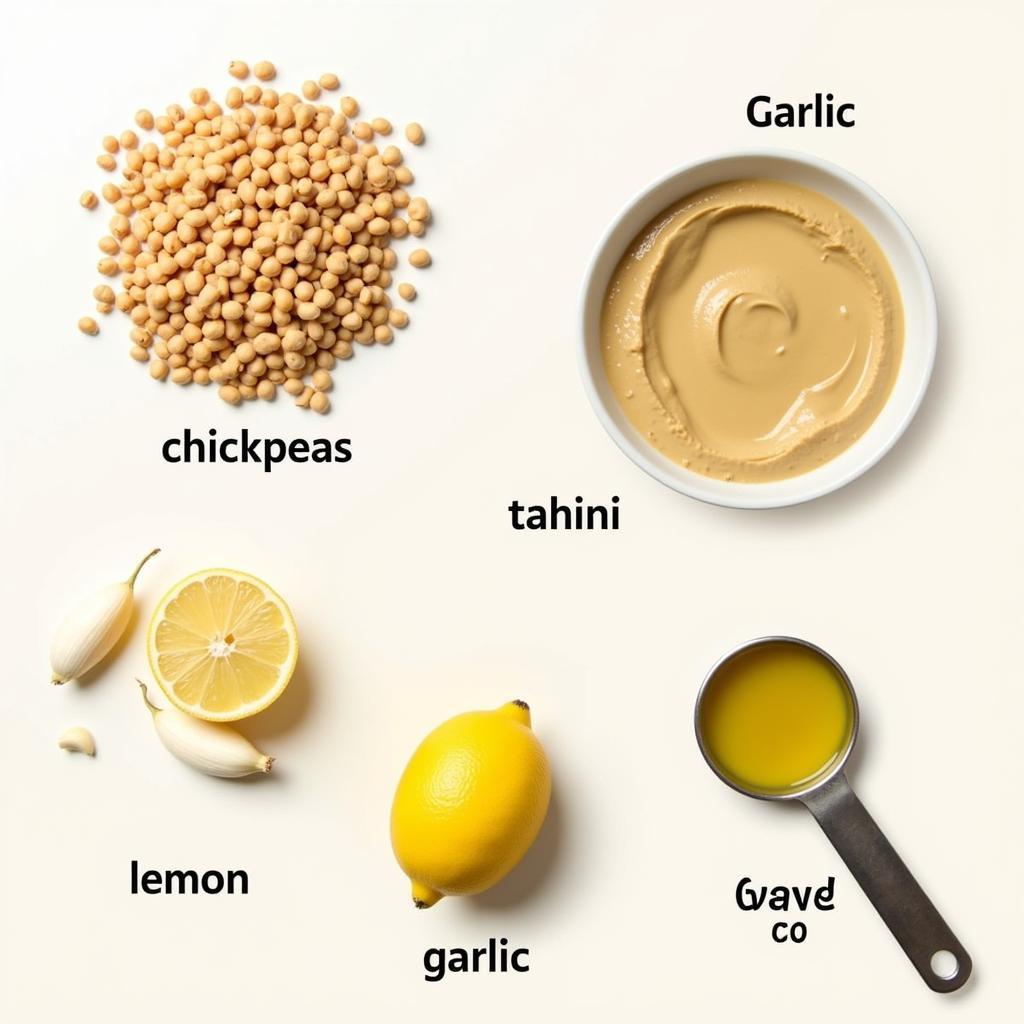 Ingredients for Salt Free Hummus