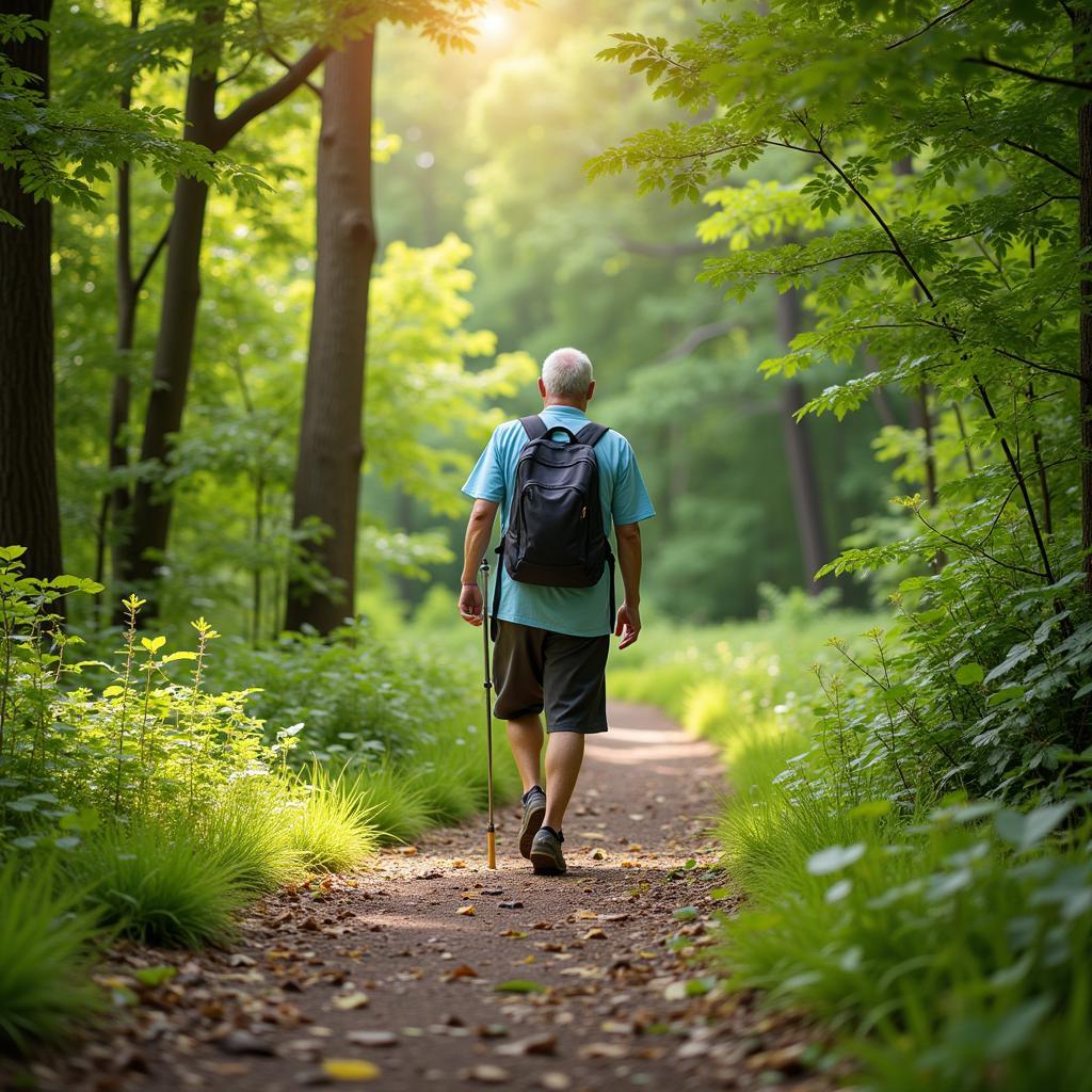 Senior Citizen Hiking at Amicalola Falls State Park