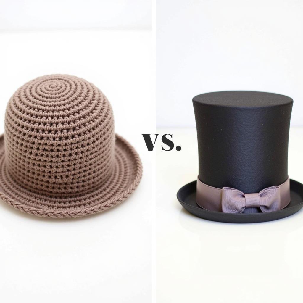 Comparing Sewing and Crochet Top Hat Patterns