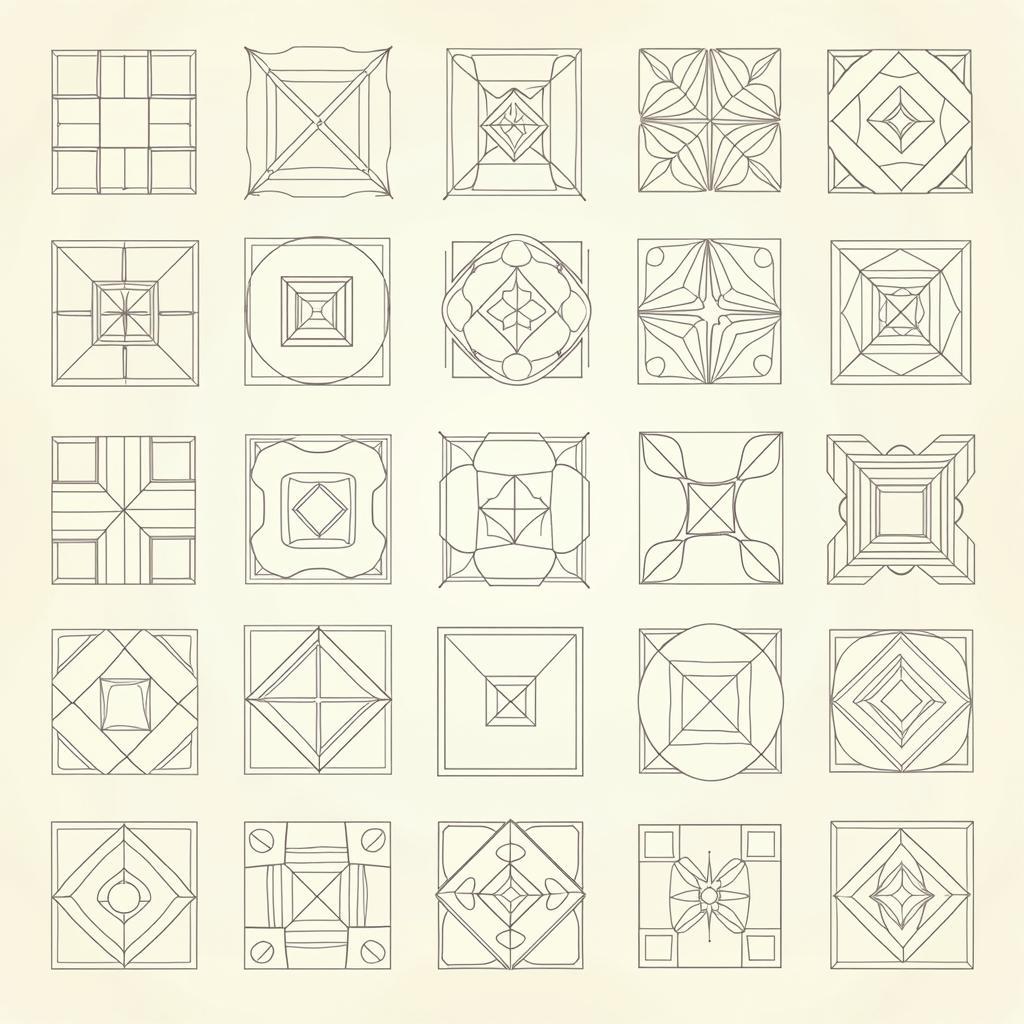 Simple Geometric Stained Glass Patterns