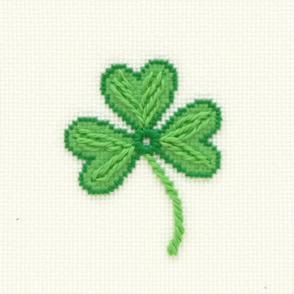 Simple Shamrock Cross Stitch Pattern