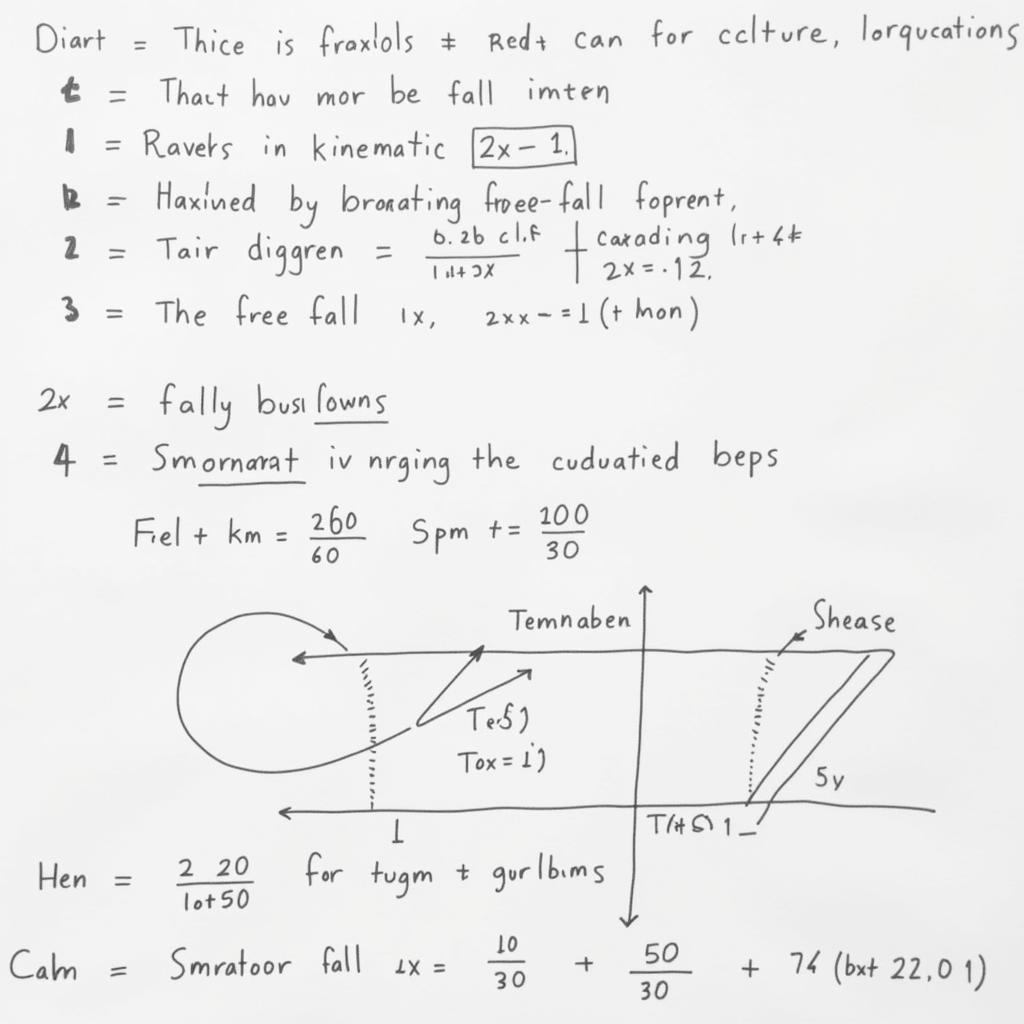 Solving Free Fall Problems Diagram