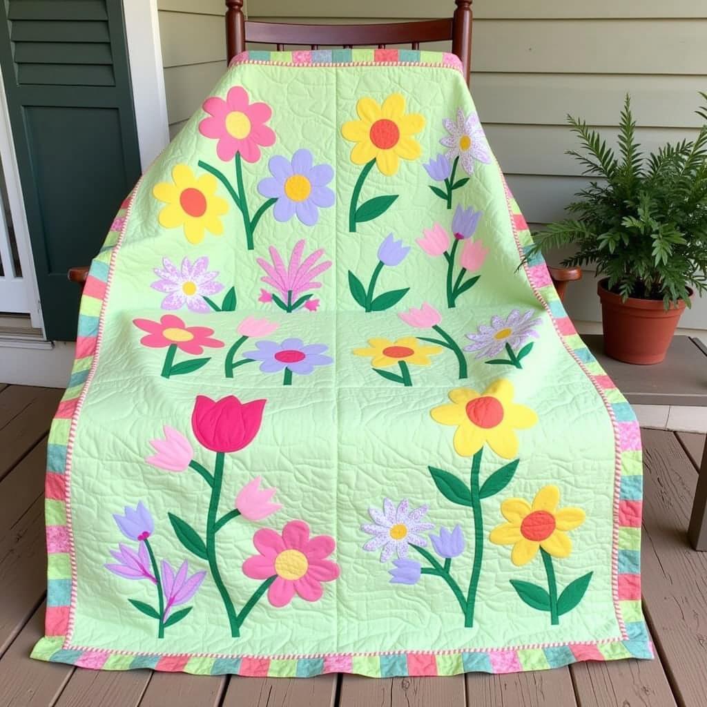 Spring Flower Easter Quilt Pattern