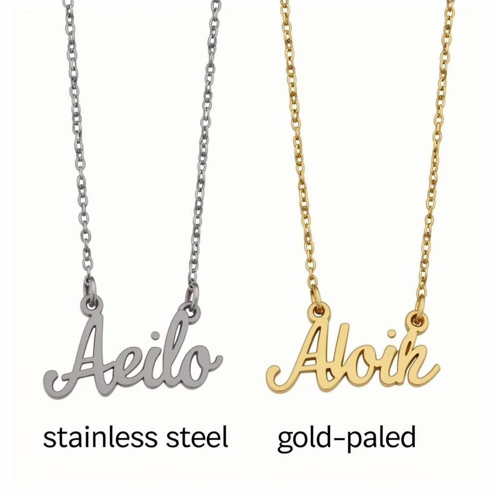 Comparing Stainless Steel and Gold-Plated Name Necklaces