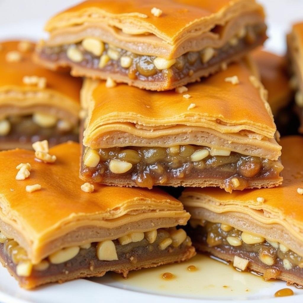 Delicious slices of sugar-free baklava