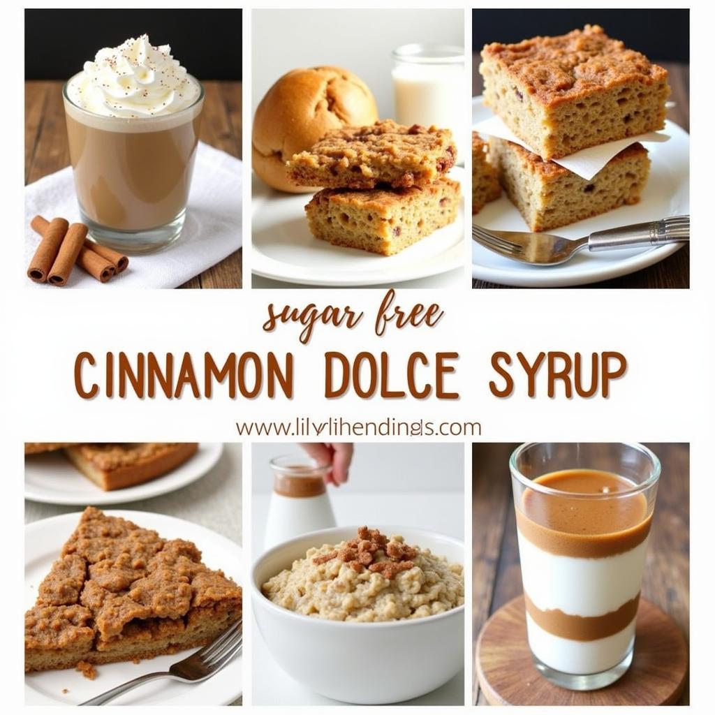 Various recipes using sugar-free cinnamon dolce syrup