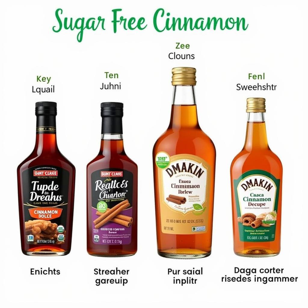 Variety of sugar-free cinnamon dolce syrup options