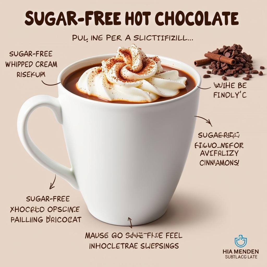 Sugar Free Hot Chocolate with Toppings