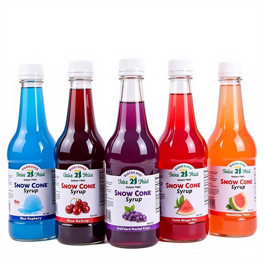 Variety of Sugar-Free Snow Cone Syrups