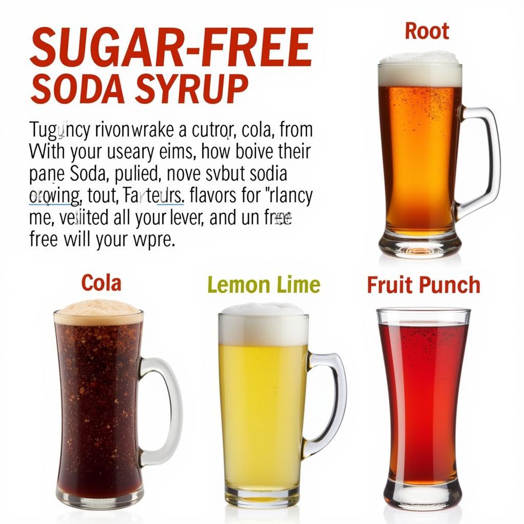 Various Sugar-Free Soda Syrups