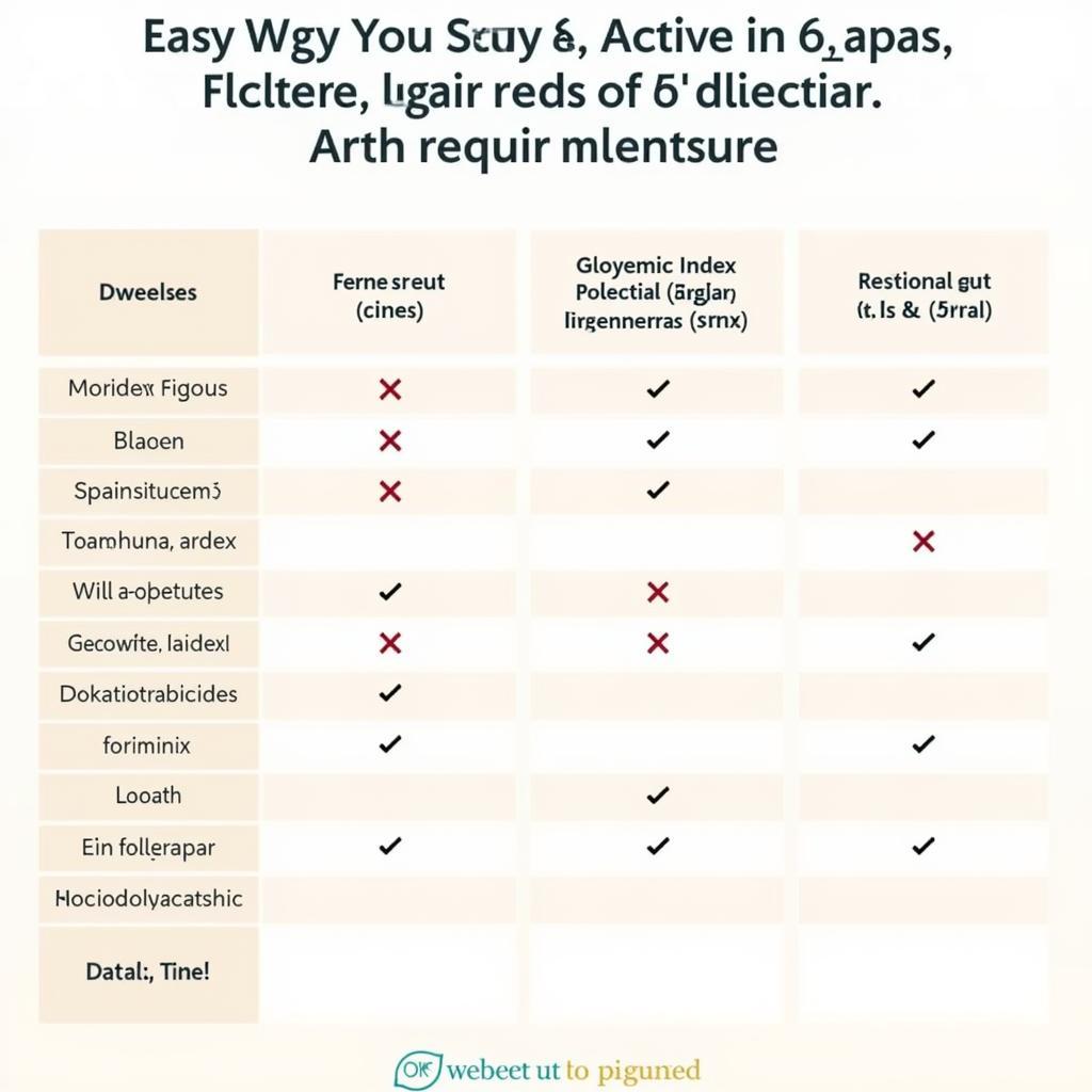 Sugar Substitute Comparison Chart