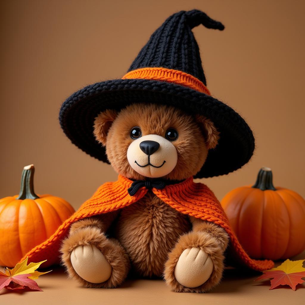 Teddy bear dressed in a Halloween costume