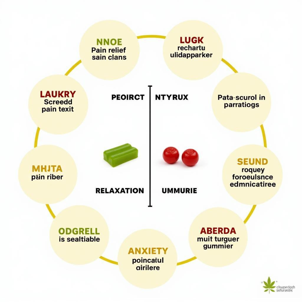 Chart Showing Potential Effects of THC Gummies