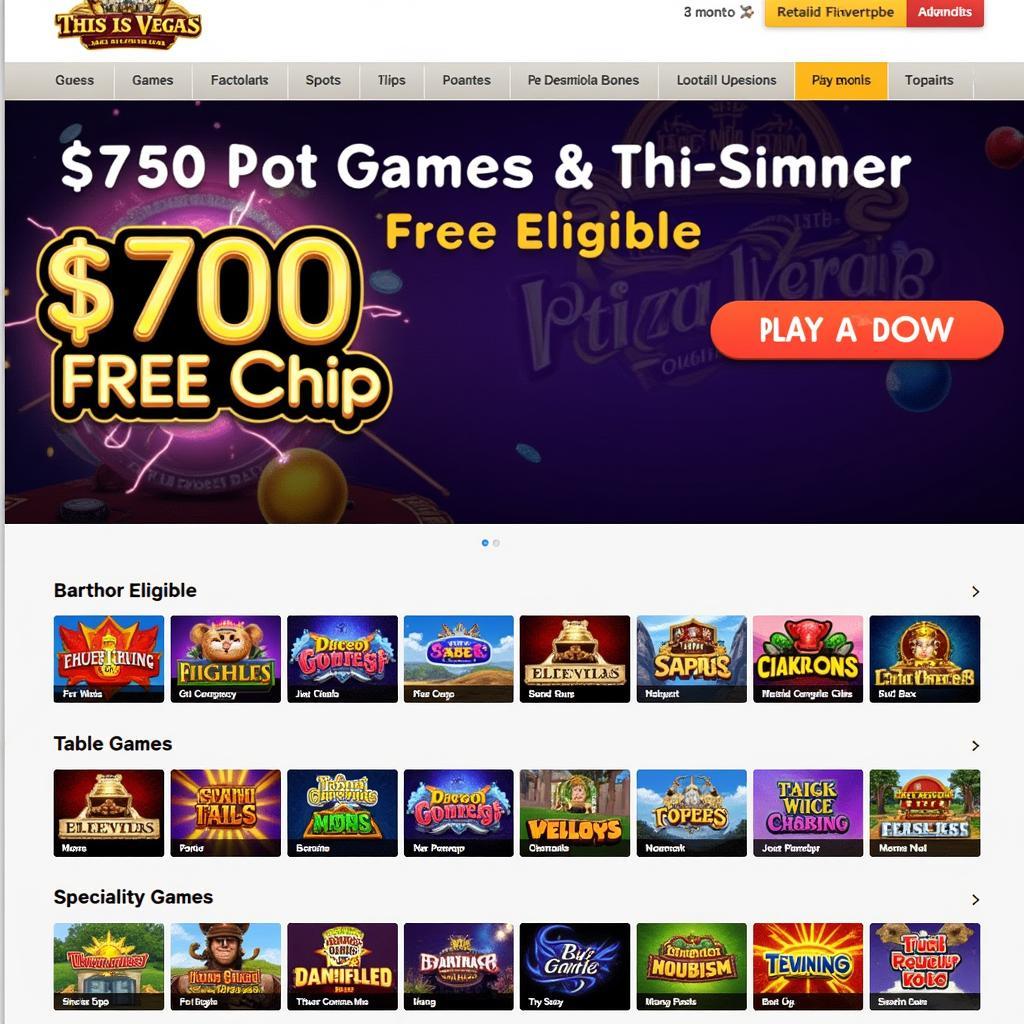 This is Vegas Casino 0 Free Chip Eligible Games