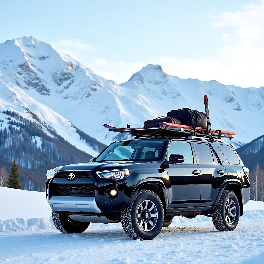 Toyota 4Runner Packed for a Ski Trip