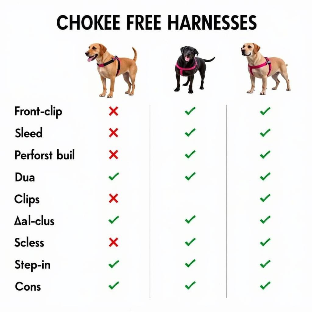 Different Types of Choke Free Dog Harnesses